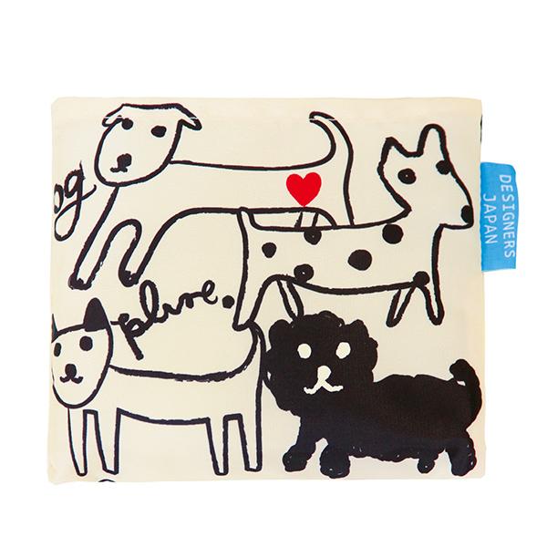 デザイナーズジャパン ショッピングバッグ（犬） 内側ポケットにコンパクトに折りたたんで収納できます。