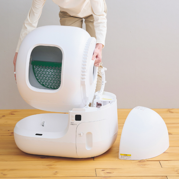 ＰＥＴＫＩＴ自動猫トイレ　ＰＵＲＡＭＡＸ２ トイレ部分は簡単に取り外し可能。丸洗いできて清潔に使えます。