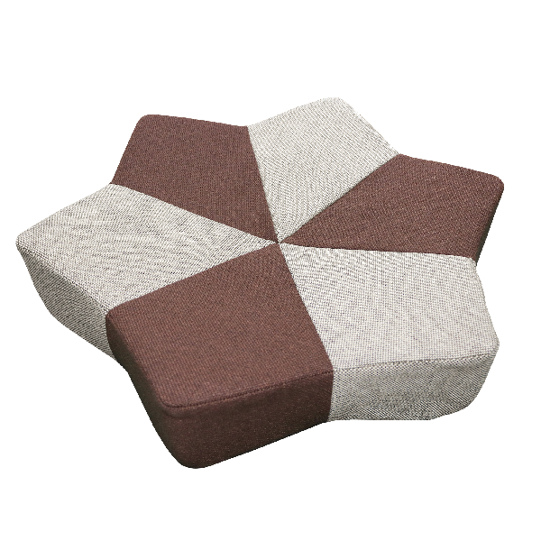 爪とぎクッション　ガリぼろスター ブラウン