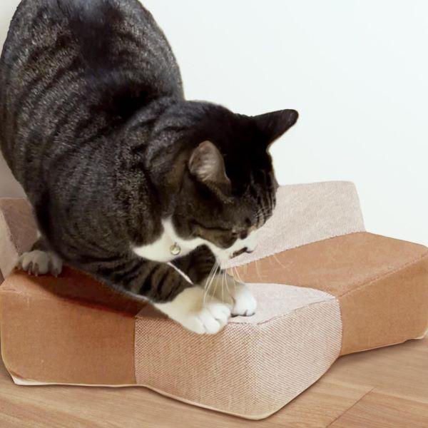 爪とぎクッション　ガリぼろスター ベージュ