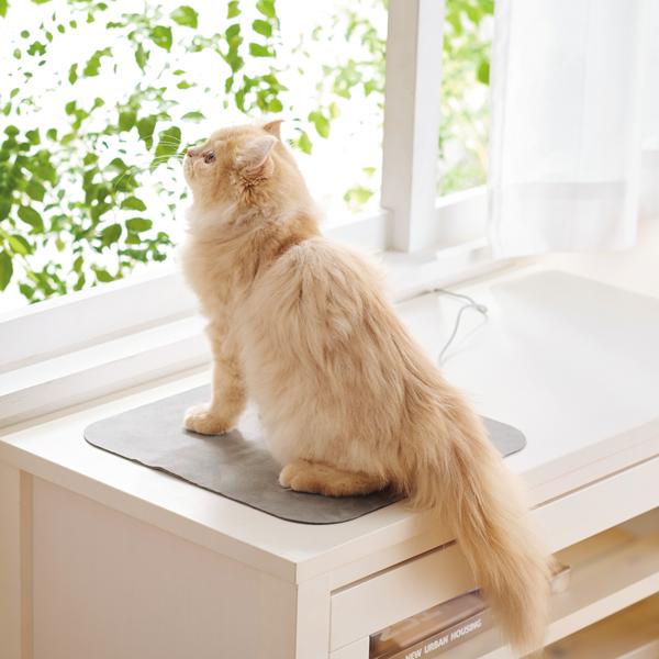 エクストラ　ヒーティングパッドスエード アーバングレイ／棚の上などお気に入りの場所にも。