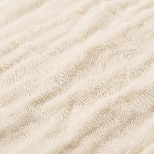 綿１００％の３重ガーゼおくるみタオル ベージュ