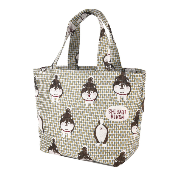 ゴブラン織り 柴尻君柄 ミニバッグ マスタード