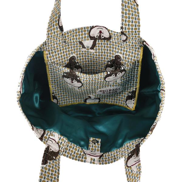 ゴブラン織り 柴尻君柄 ミニバッグ マスタード