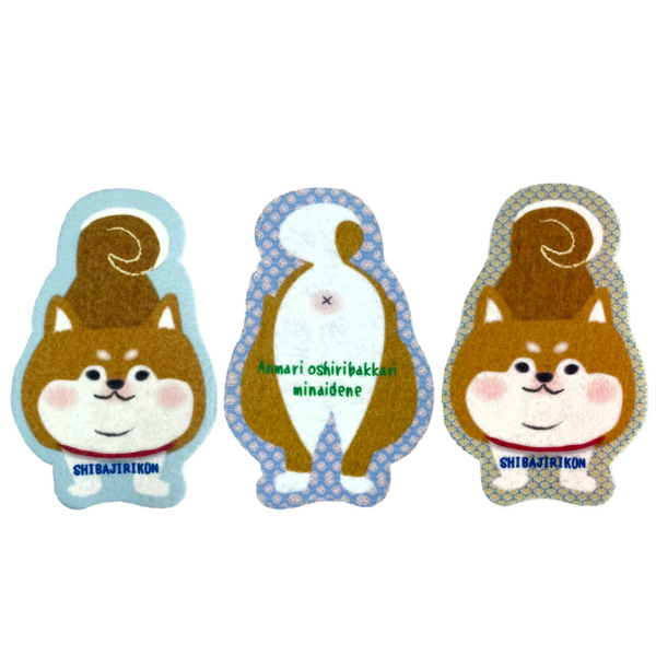 キッチンスポンジ３個セット　柴尻君 柴尻君 赤柴