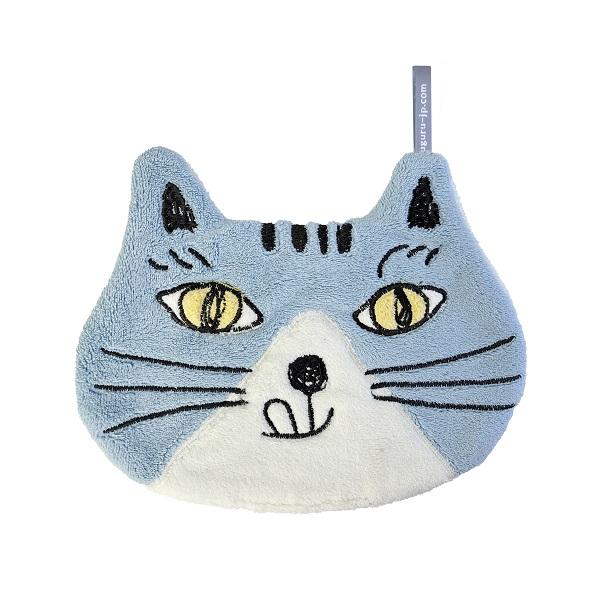 ループ付き ダイカットハンドタオル ミチョロ ブルー