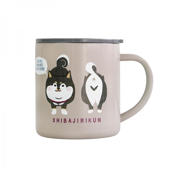 ステンレスマグカップ 柴尻君 ベージュ