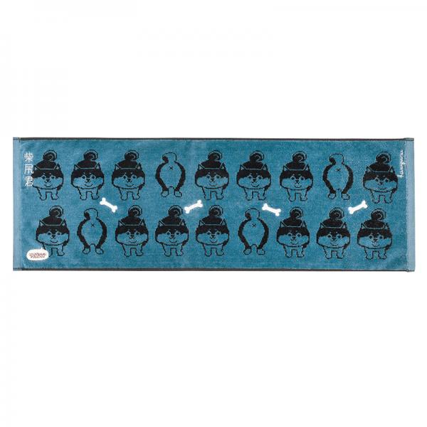 タオルマフラー 柴尻君柄 サックス