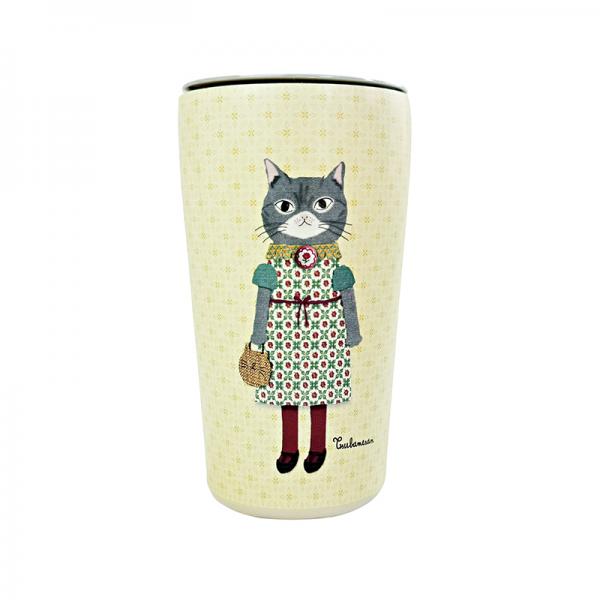 蓋付き保温保冷タンブラーＬ クリーム