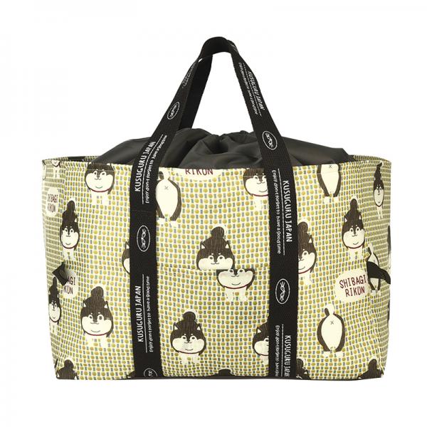 柴尻君　保冷保温 お買い物バッグ お買い物バッグ　カラシ