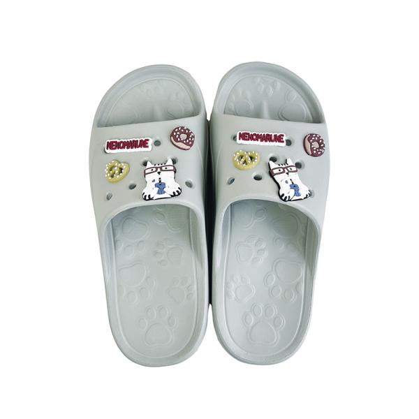 ネコまるけ　モチーフサンダル グレー