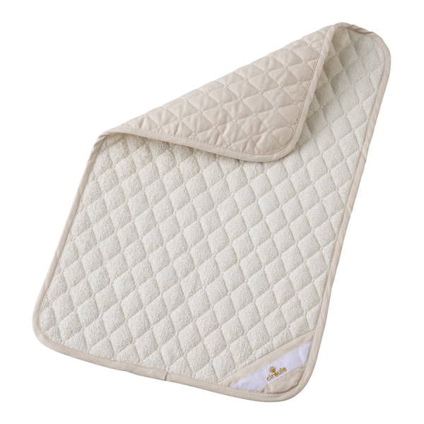 サーキュル リカバリーマット ベージュ／表地（プラウシオン加工）・パイル、裏地・スエード