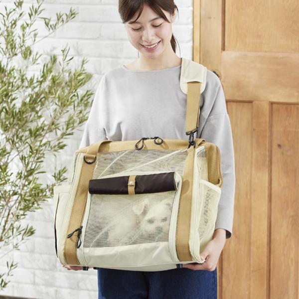 パカット　メッシュキャリーバッグ ベージュ