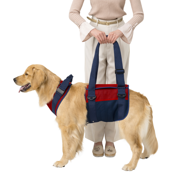 歩行補助ハーネスＬａＬａＷａｌｋ大型犬用 ソフトに握る事ができるようにベルト部分に持ち手がついています。
