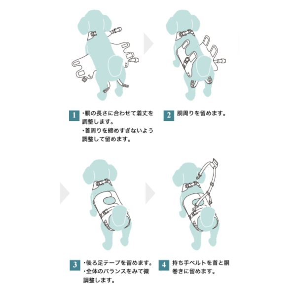 歩行補助ハーネスＬａＬａＷａｌｋ小型犬用 