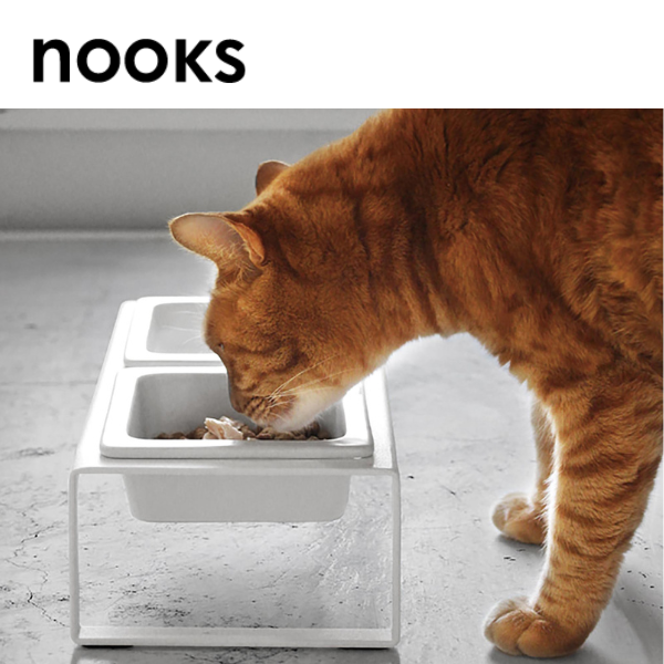 フードボウルスタンドセット（山崎実業　Nooks) 