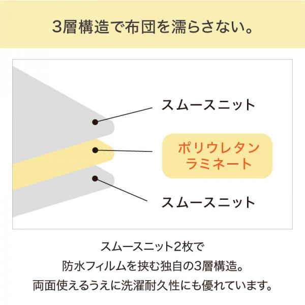 あんしん防水シーツ ３層スムース 