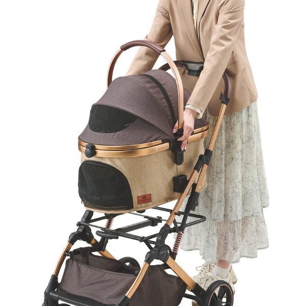 ＯＳＯＴＯ　グレース　ＲＣ キャメル／バスケットはボタンをワンプッシュで簡単着脱。