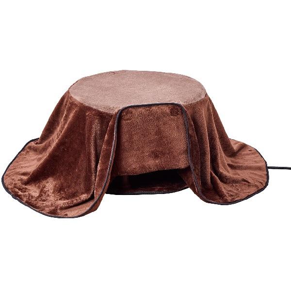 カラダ全体をあたためる猫のための丸型電気こたつ 