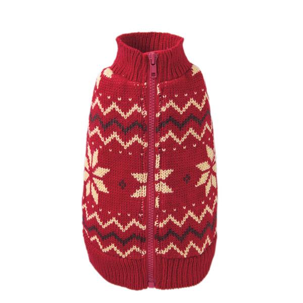 【PEPPY　LIFE】着せるのらくちんウェア（背中開き） ノルディックニット／冬の定番ノルディックニット