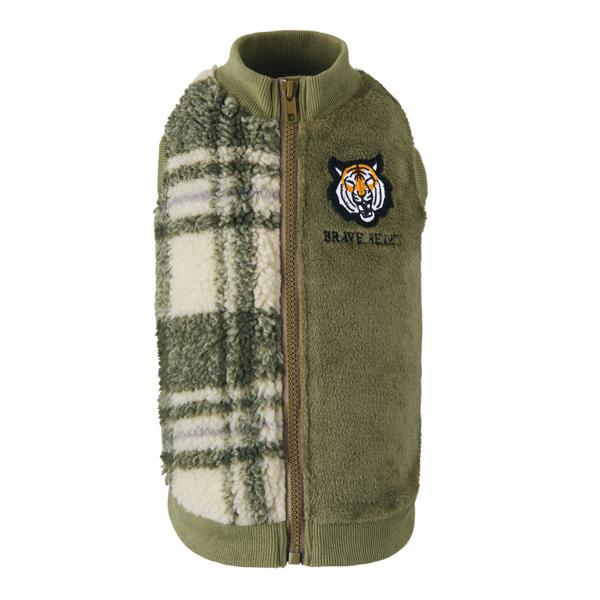 【PEPPY　LIFE】着せるのらくちんウェア（背中開き） トラチェック