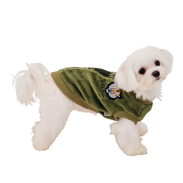 【PEPPY　LIFE】着せるのらくちんウェア（背中開き） トラチェック（バスト36のサイズを着用、モデルサイズ：バスト33cm）