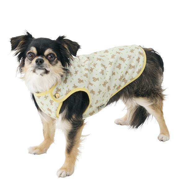 【PEPPY　LIFE】着せるのらくちんウェア（フルオープン） くまいっぱい（バスト40のサイズを着用  モデルサイズ：バスト40cm）