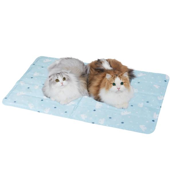 ひんやり涼感マット（新タイプ） L・パウダーブルー