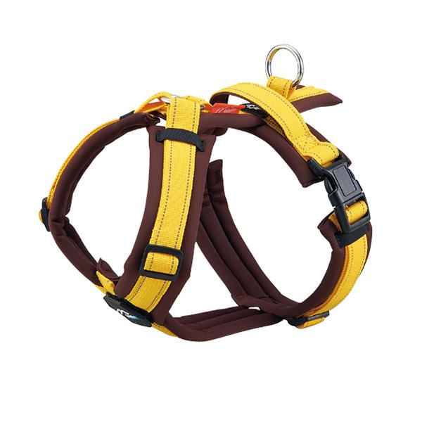 ハクサン　コンフォートゼロハーネス ブラウン×イエロー