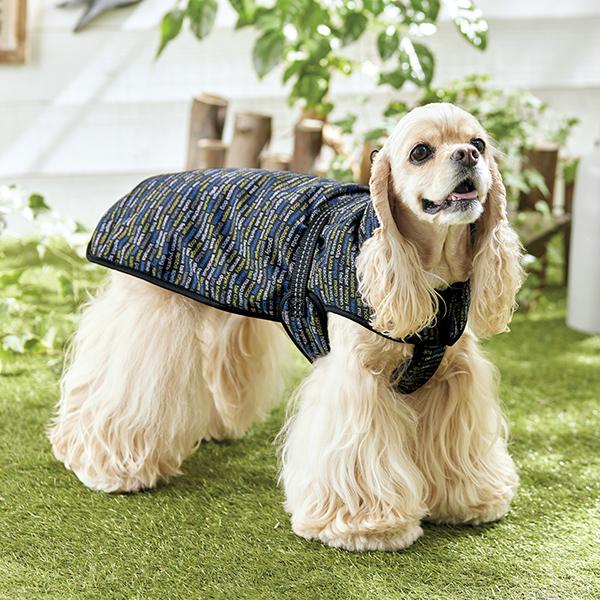 ラティア×ハクサン　ダウンジャケット グラフィコブルー