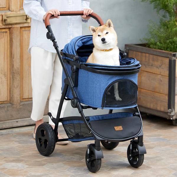 ハクサン　ファーストストローラーＭＩＮＩ デニムブルー