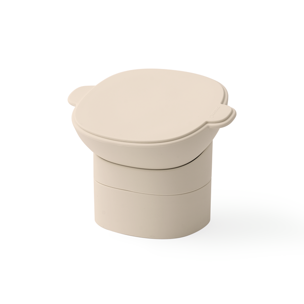 角度を調節できるシリコンフードボール 本体・アーモンド