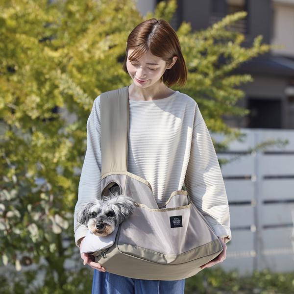 オールメッシュショルダーバッグ ベージュ/Lサイズ/ペット体重：L・6㎏まで