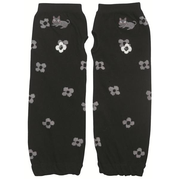 ＵＶ発色花たまショートアームカバー ブラック