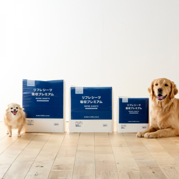 リフレペットシーツ　吸収プレミアム（瞬間吸収 抗菌 ） 超小型犬～大型犬まで。たっぷりおしっこもしっかり吸収。