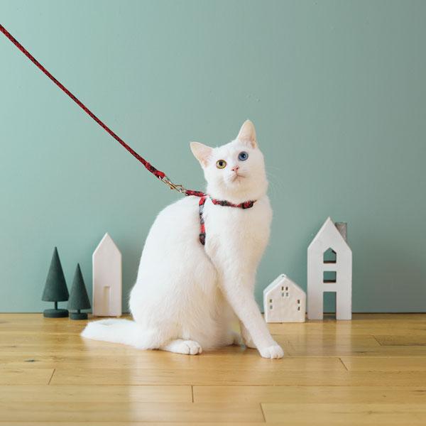 Toto＆Pal（トトパル）　ロイヤルタータン猫用ハーネス レッド　※リードは別売りです