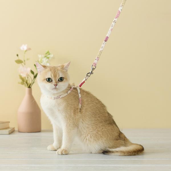 Toto&Pal(トトパル）フルリール猫用ハーネス ピンク　※リードは含まれません