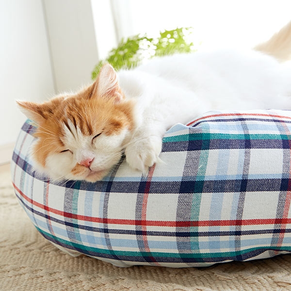 さわやかコットン ベーグルベッド（旧：さわやかマリンベーグルベッド） S・チェック