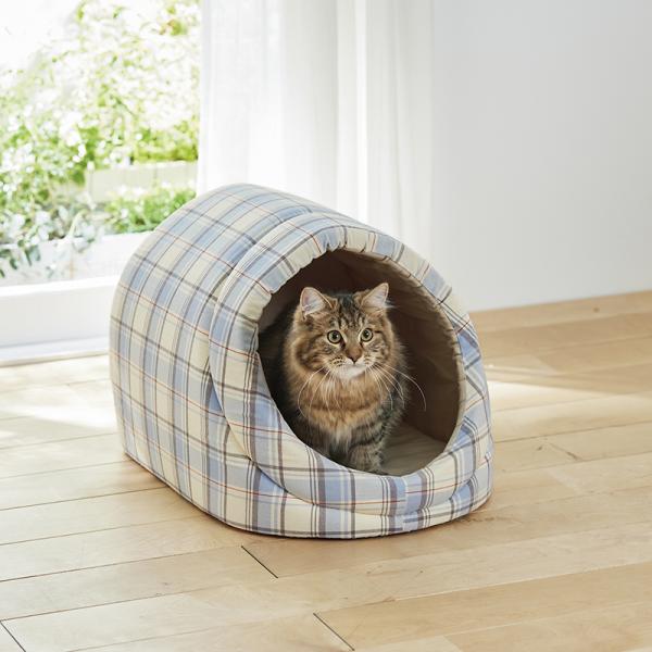 さわやかコットン ドームベッド（旧：さわやかマリンドームベッド） SS・マルチチェック・モデル体重3.3kg