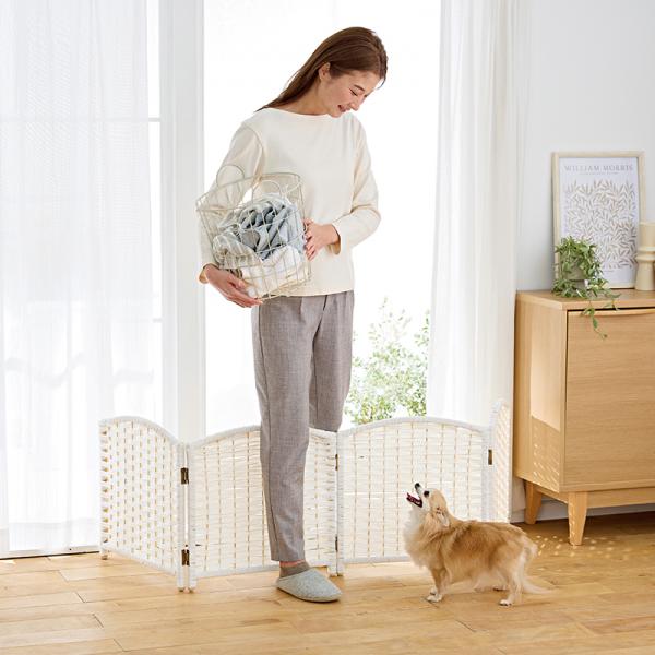 軽量ついたてゲート （ペットゲート 置くだけ） SS・ホワイト