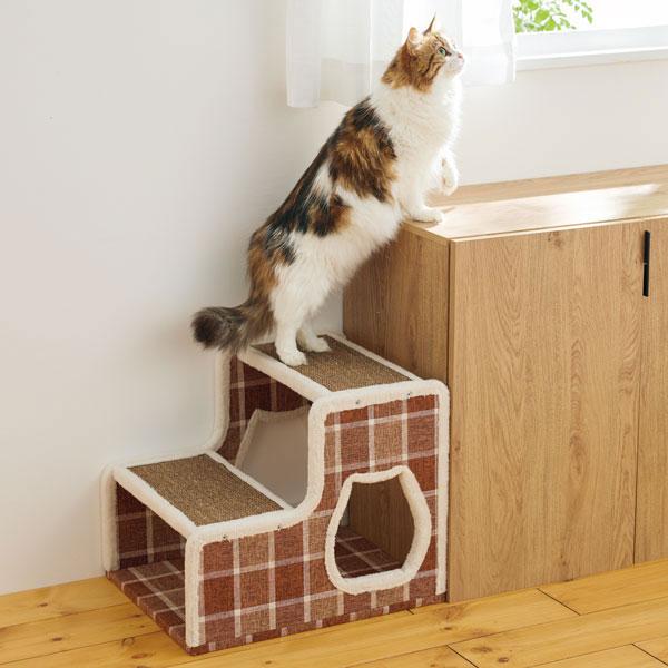 ショコラステップの爪とぎ ブラウン