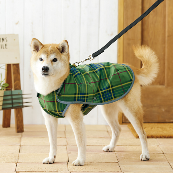 2025年モデル【PEPPY　LIFE】らくちんレインコート グリーンチェック