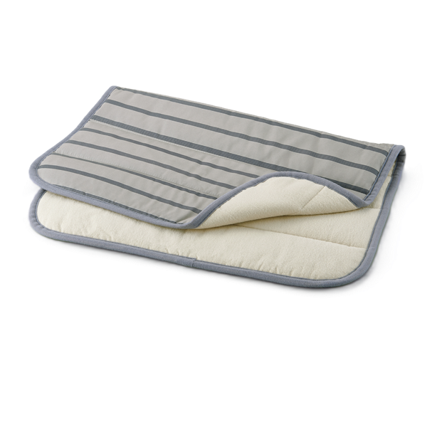 コットン＆抜け毛が刺さらない生地　リバーシブルブランケット SS・グレー