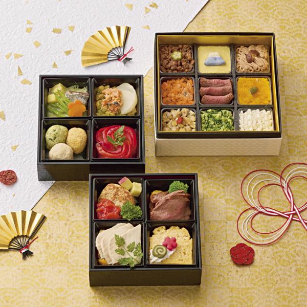キッチンドッグ！おせち２０２７【予約商品12月28日お届け】 左上：椿／右上：富久寿／下：紅梅