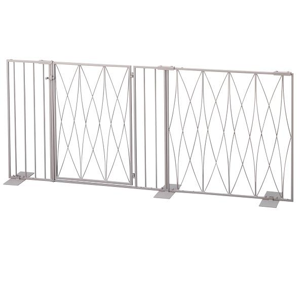 プチクール ペットゲート 【幅 約 142㎝】<br>扉あり（オーバル）＋扉なし （オーバル）各1個 ラテ