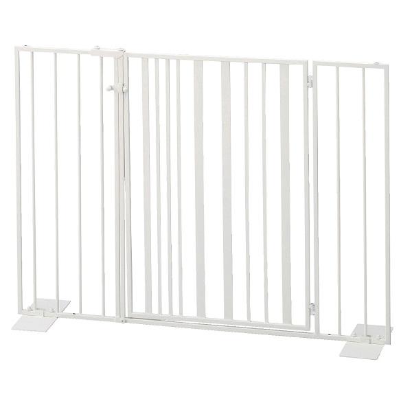 プチクール ペットゲート 扉あり（ストライプ）ミルク