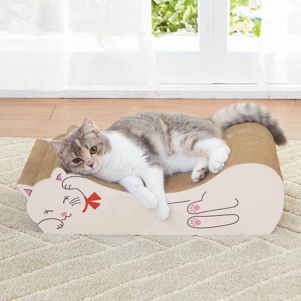 ごろん猫の爪とぎ シロ 