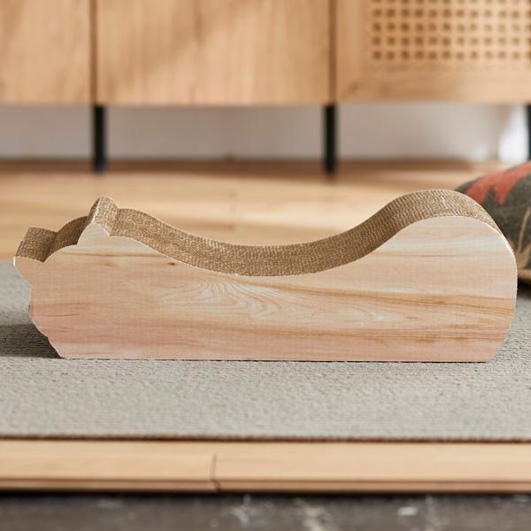 ごろん猫の爪とぎ　ナチュラル 木目調 表面