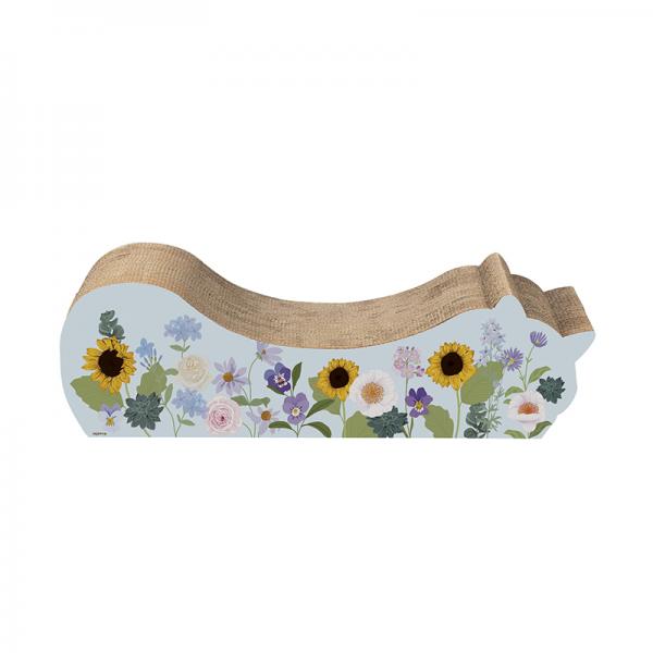 ごろん猫の爪とぎ　ナチュラル　季節限定柄 フラワー（裏面）