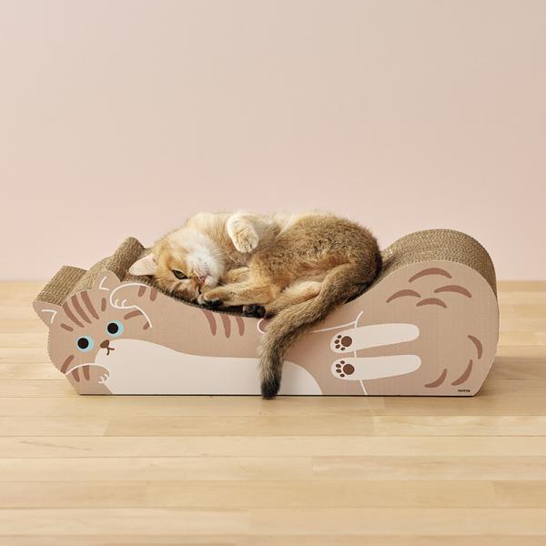 ごろん猫の爪とぎ 絶妙なカーブと安定感でお気に入りスペースに